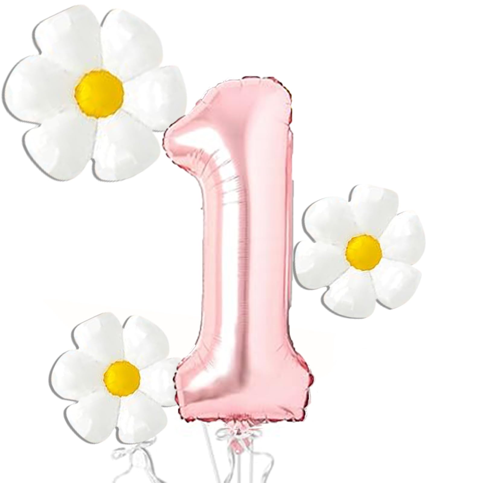 K di palloncini per feste di compleanno per bambini, 1a marghera, striscione con ghirlanda di fiori bianchi 1, 2, 3, 4, 5 anni di decorazioni per il compleanno, decorazioni per Baby Shower  15