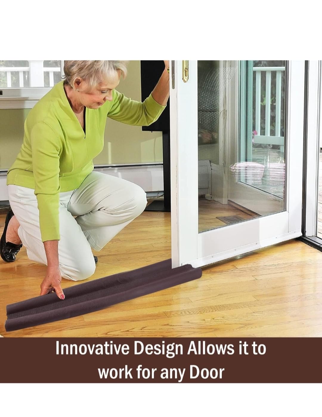 PVC Door Guard (39 Inches, Pack of 2) Gap Filler for Door Bottom Seal Strip - Sound-Proof, Reduce Noise, Energy Saving Door Stopper for Reduce Door Dust, Door Guard for Home(Brown) 1