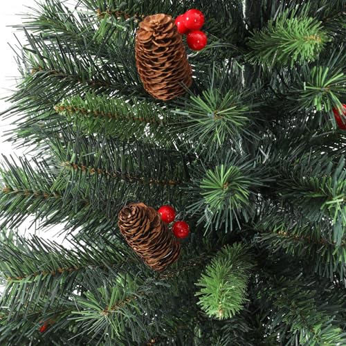 SVITA Künstlicher Weihnachtsbaum 180cm klappbar mit 661 Zweig-Spitzen inkl. Metall Ständer Christbaum Tannenbaum Schnellaufbau Klappsystem… – Ansicht 5