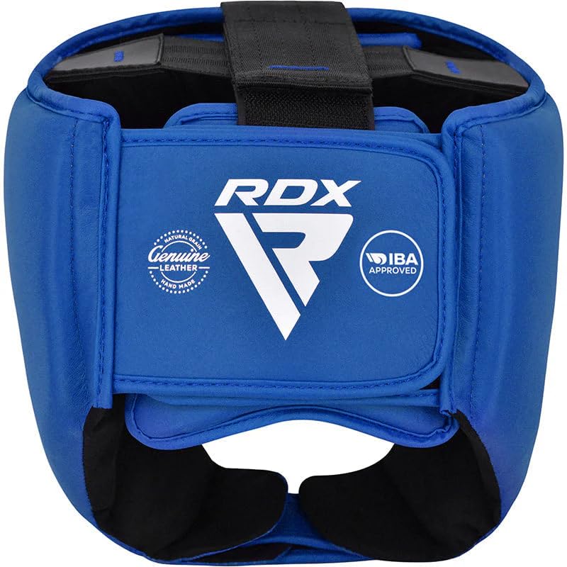 RDX Caschetto da Boxe IBA Approved in Vera Pelle, Casco Protettivo | Per Arti Marziali e Allenamento Boxe, Imbottitura IMF Casco Sport da Combattimento per Kickboxing e Sparring MMA