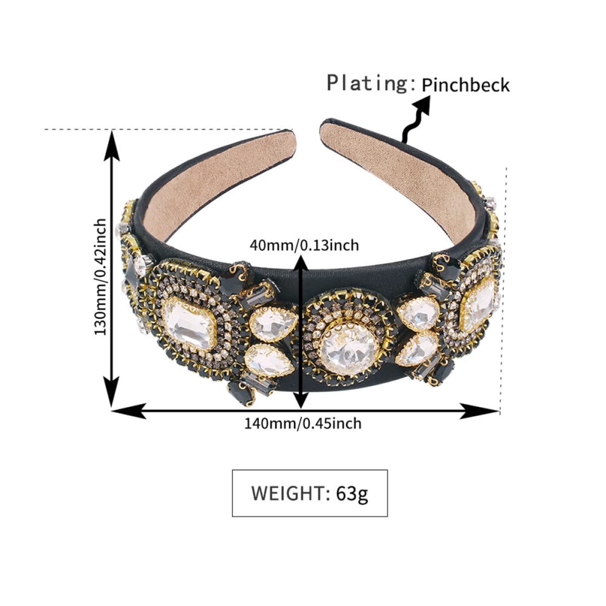 FOMIYES 2stücke Vintage Rhinestone Haarband Damen Weiß Breiter Haarschmuck Für Partys Und Alltag Elegantes Design Mit Feiner Verarbeitung Für Besondere Anlässe Und Stilvolles