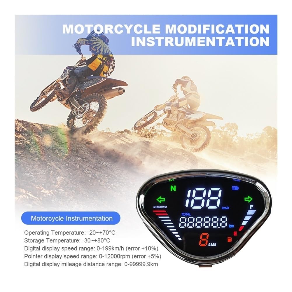 tachimetro moto Contagiri per moto Contachilometri per moto Display contagiri digitale Accessori contagiri per DAX 70 CT50 CT70