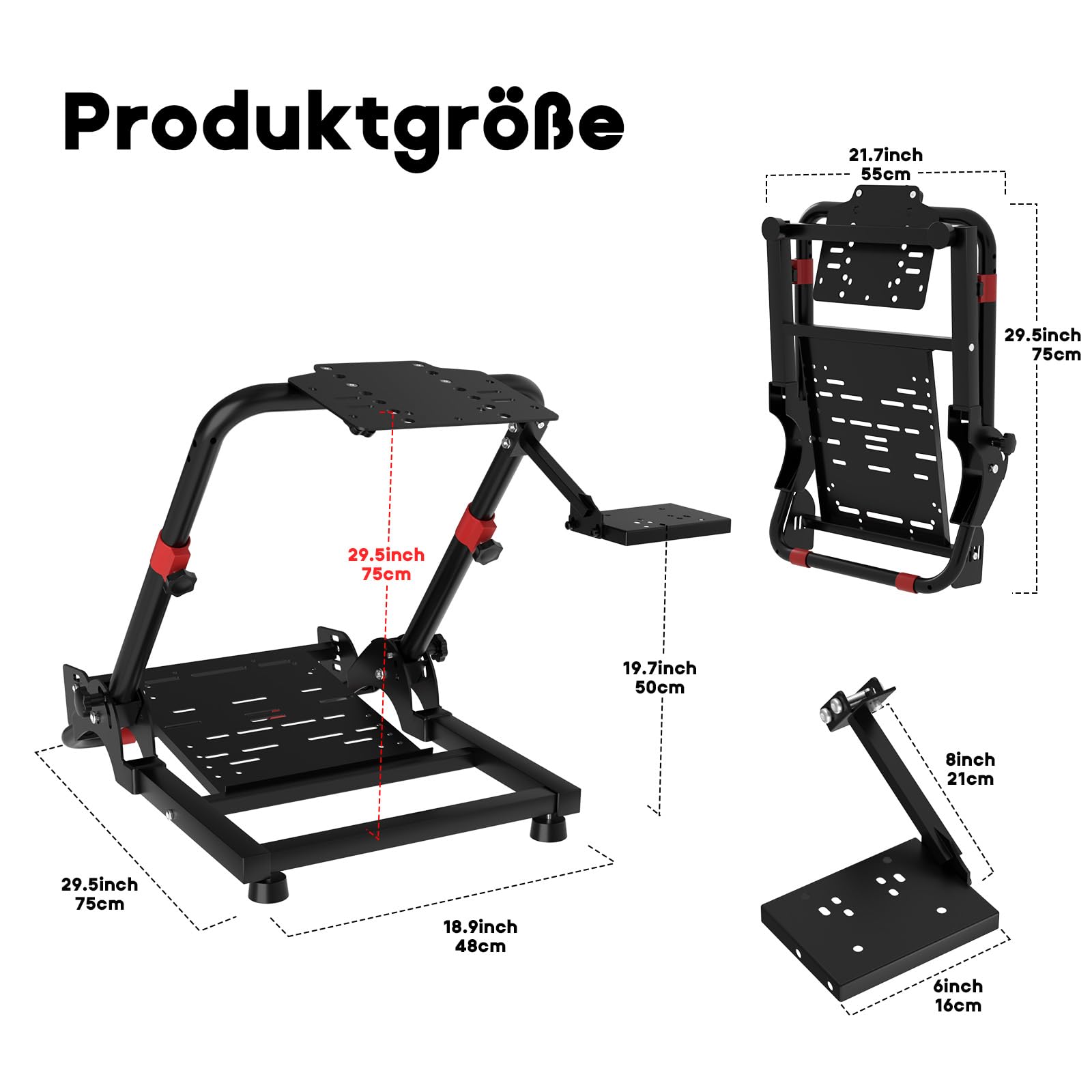 DIWANGUS Lenkradständer Keine Installation Racing Lenkrad Halterung für Logitech G923 G920 G29 G27 G25 Thrustmaster T248X T248 T300Rs TX T150 PS4 PS5 Xbox 360 Xbox One PC