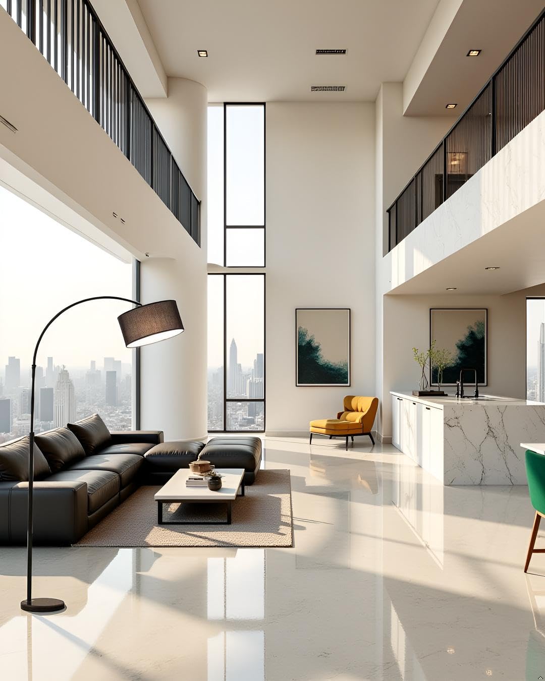 BEL AIR HOME - Lampada da Terra CAPRI | 126 cm Altezza Regolabile | Design Elegante per Interni | Adatta per Bulbo E27, Moderna (NERO)
