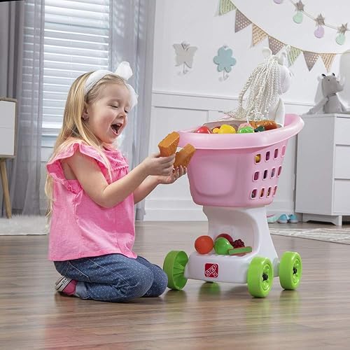 Miniatura 5 de Step2 Little Helper's - Carrito de compras para niños, carrito de comestibles, hecho de plástico duradero, para niños pequeños de 2 años en Rosa