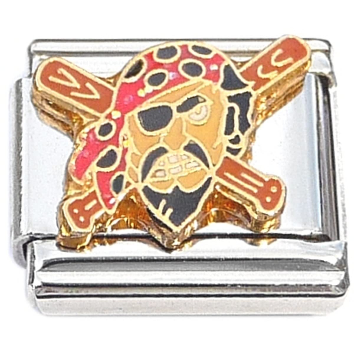 NewCharms Pirate with Eye Patch Italian Charm