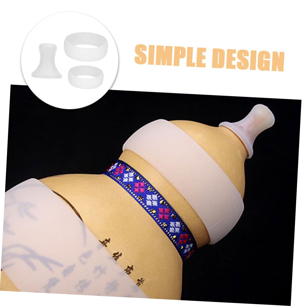 ERINGOGO 3pcs Protective Cover Flute for Musical Instrument Sleeve Silicone Sleeve White