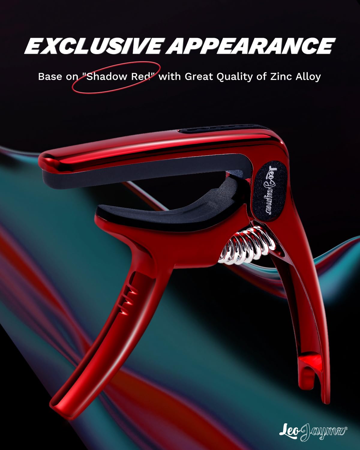 Leo Jaymz Heavy Duty Guitar Capo for Acoustic/Electric Guitars, Guitar Clip made of Zinc Alloy Metal - Image 2