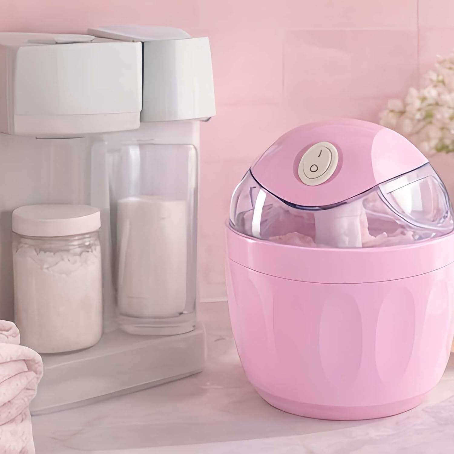 Small Home Mini Ice Cream Maker, Just 15 Minutes Single Serve Ice Cream Maker, One-Touch Diy Dessert Maker For Gelato, Frozen Yogurt, Compact Electric Machine For Kitchen (1pc green)