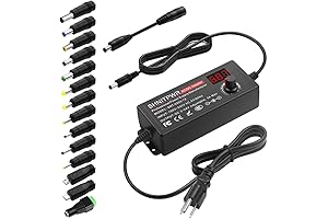 SHNITPWR Universal 72W Variable DC Power Supply with 14 Adapter Tips