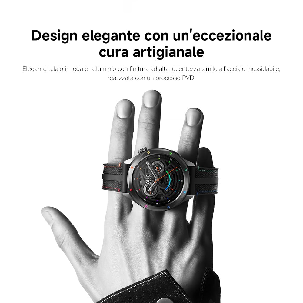XIAOMI Watch S4, con corona rotante, ghiera Intercambiabile, schermo AMOLED da 36mm, fino a 15 giorni di autonomia, monitoraggio salute, HyperOS 2.0, 150+ modalità sportive, NFC, Android&iOS, Argento