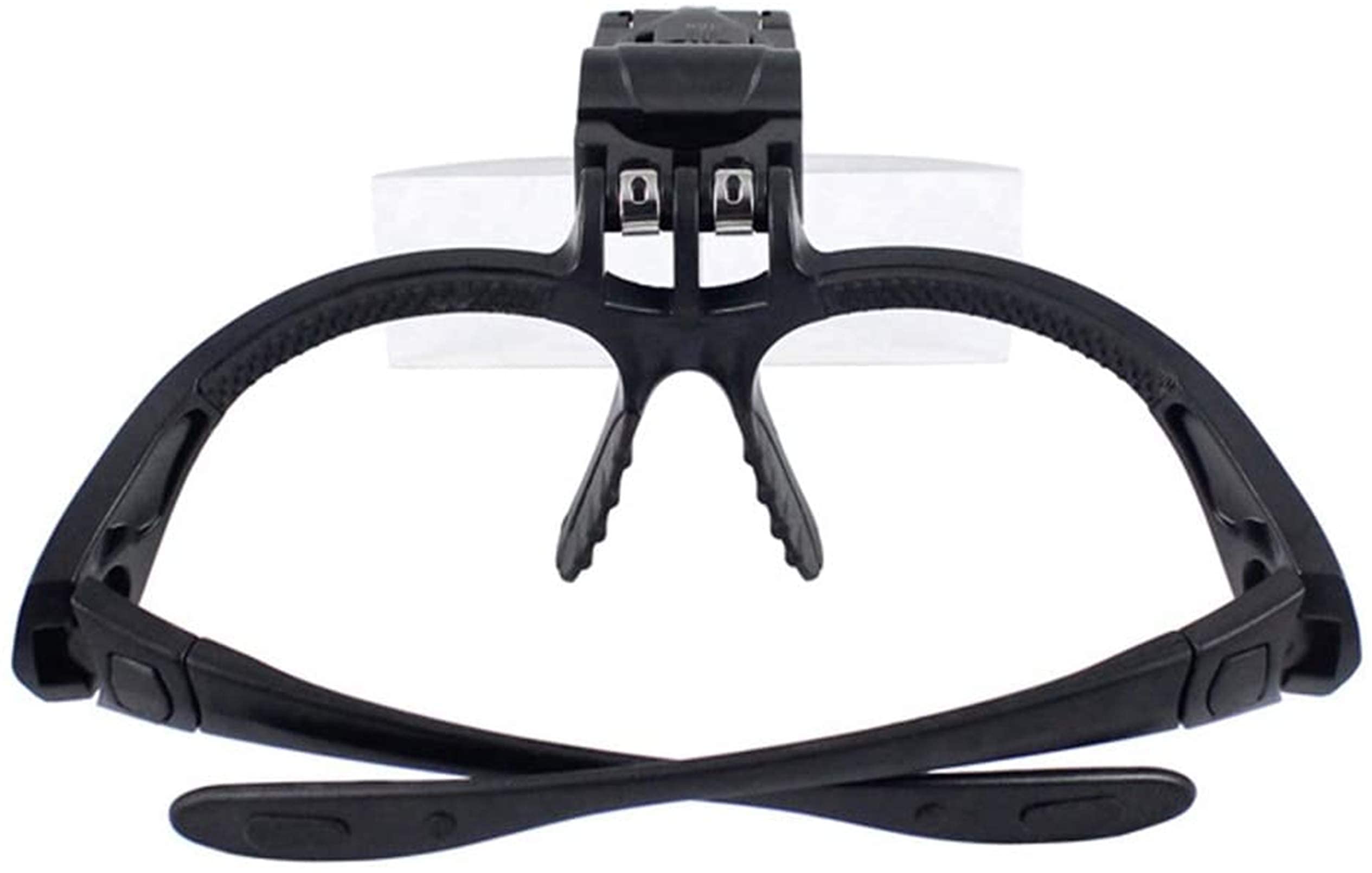 Kopfbandlupe, Handlupe, Kopfmontierte Lupe, Lupe Mit Kopfband, Augenreparaturlupe Mit 2 LEDs, 1,0/1,5/2,0/2,5/3,5-Fache Vergrößerung, 5-Teiliges Set, Brillenlupe, Optisch