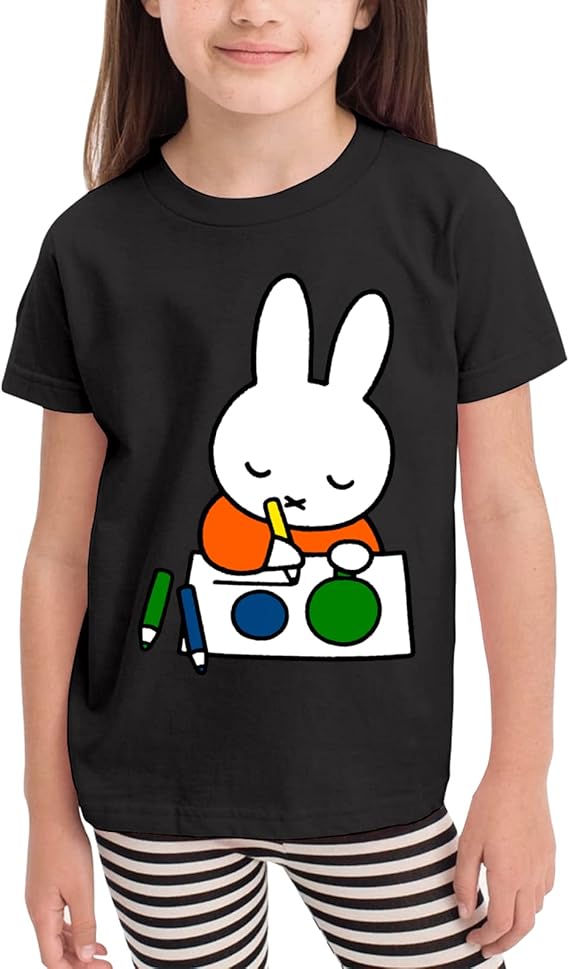 Amazon Co Jp ミッフィー Miffy Tシャツ 子供服 夏 半袖 無地 丸首 キッズ こども 部屋着 上着 カワイイ おもしろい 人気 男女兼用 男の子 女の子 ファッション