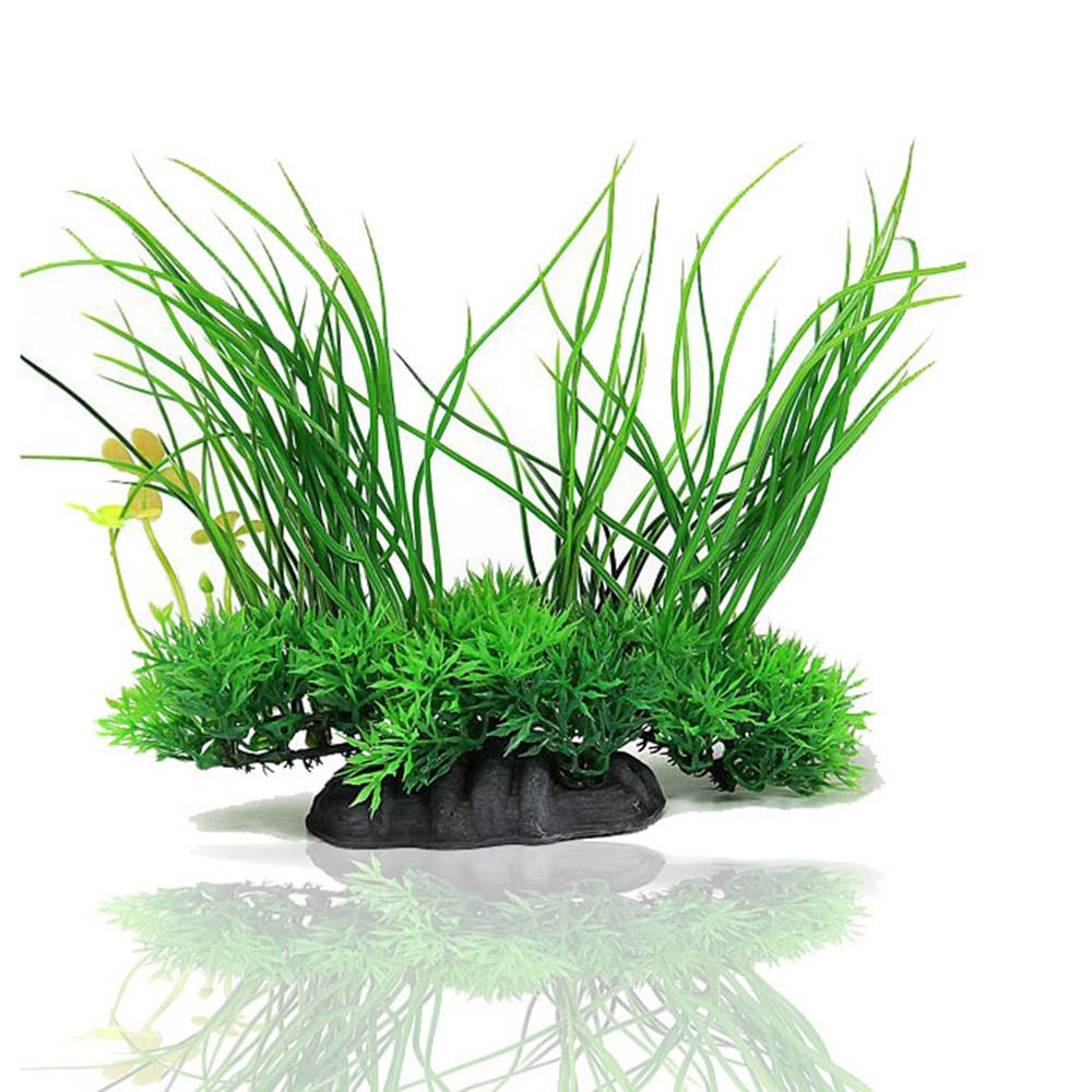 Maonativey Green Artificial Plastic Aquatic Plants, Lifelike Ornament For Fish Tank Decoration