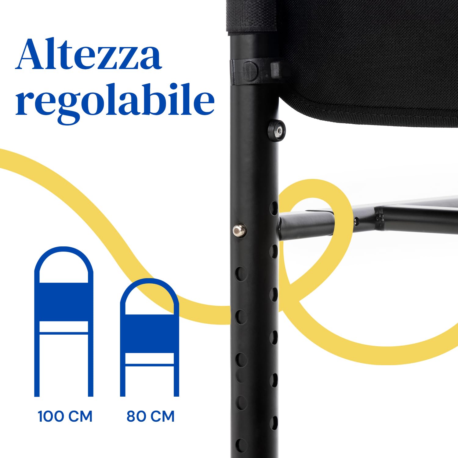 Gerialife - Sponde letto anziani | Ringhiera per letto adulto | Regolabile in altezza con supporto per bastone