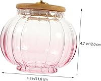Vista 6 de Alipis Tarro de caramelo de vidrio con tapa 20.3 fl oz Bote de té rosa Recipiente hermético de almacenamiento de té Rosa Pequeños frascos de vidrio