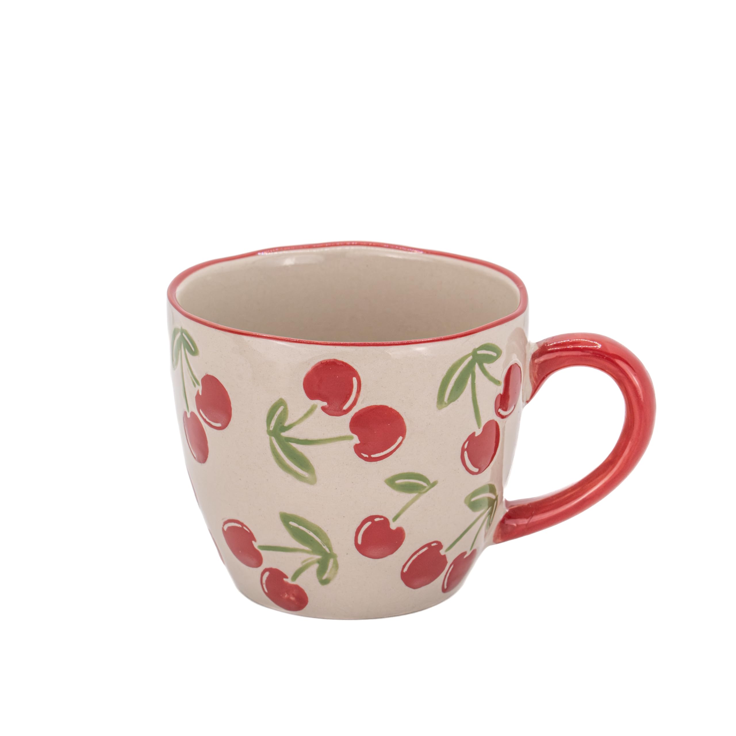 Sass & Belle Cherries Mug, Red, 12 cm (width) x 7.5 cm (height)