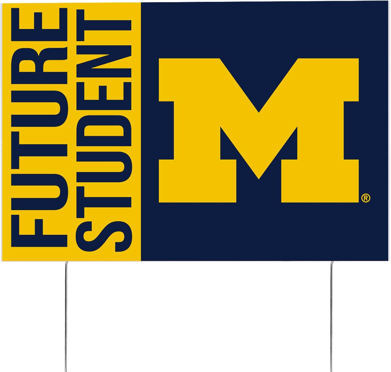 Desert Cactus University of Michigan Wolverines 12x18" New Student Celebration Yard Sign Outdoor Lawn Display with Stakes (Grad Sign 4)