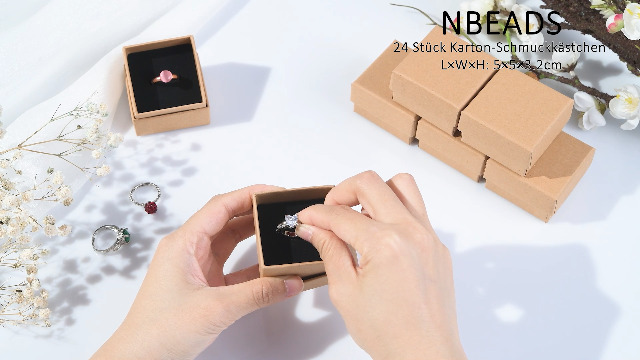 24er-Set Schmuck Geschenkboxen Mit Schleife – Strukturierte Kartonschachteln Für Ringe & Kleine Präsente