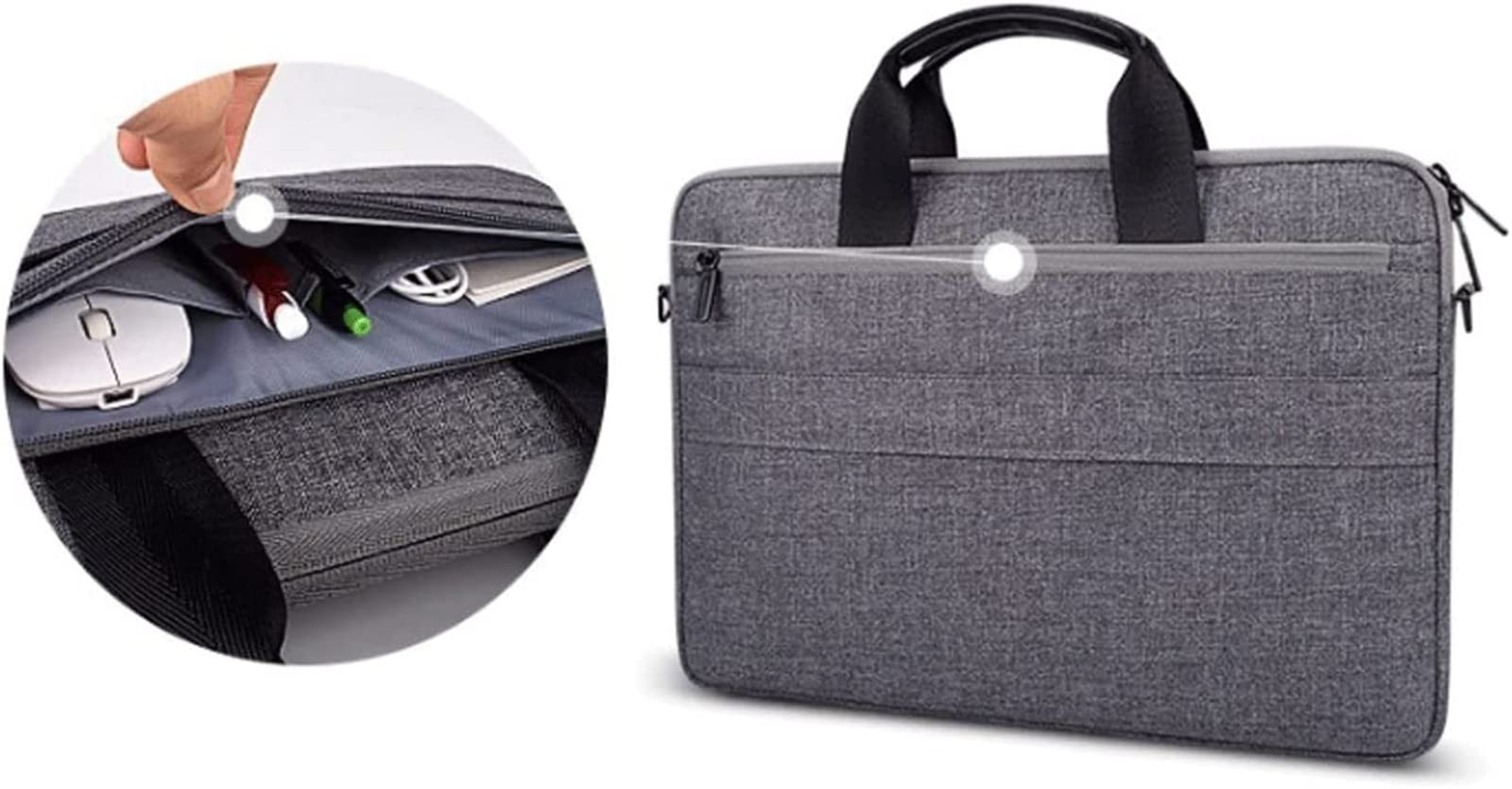防水ラップトップバッグ 男女兼用 スリムブリーフケース 画す  