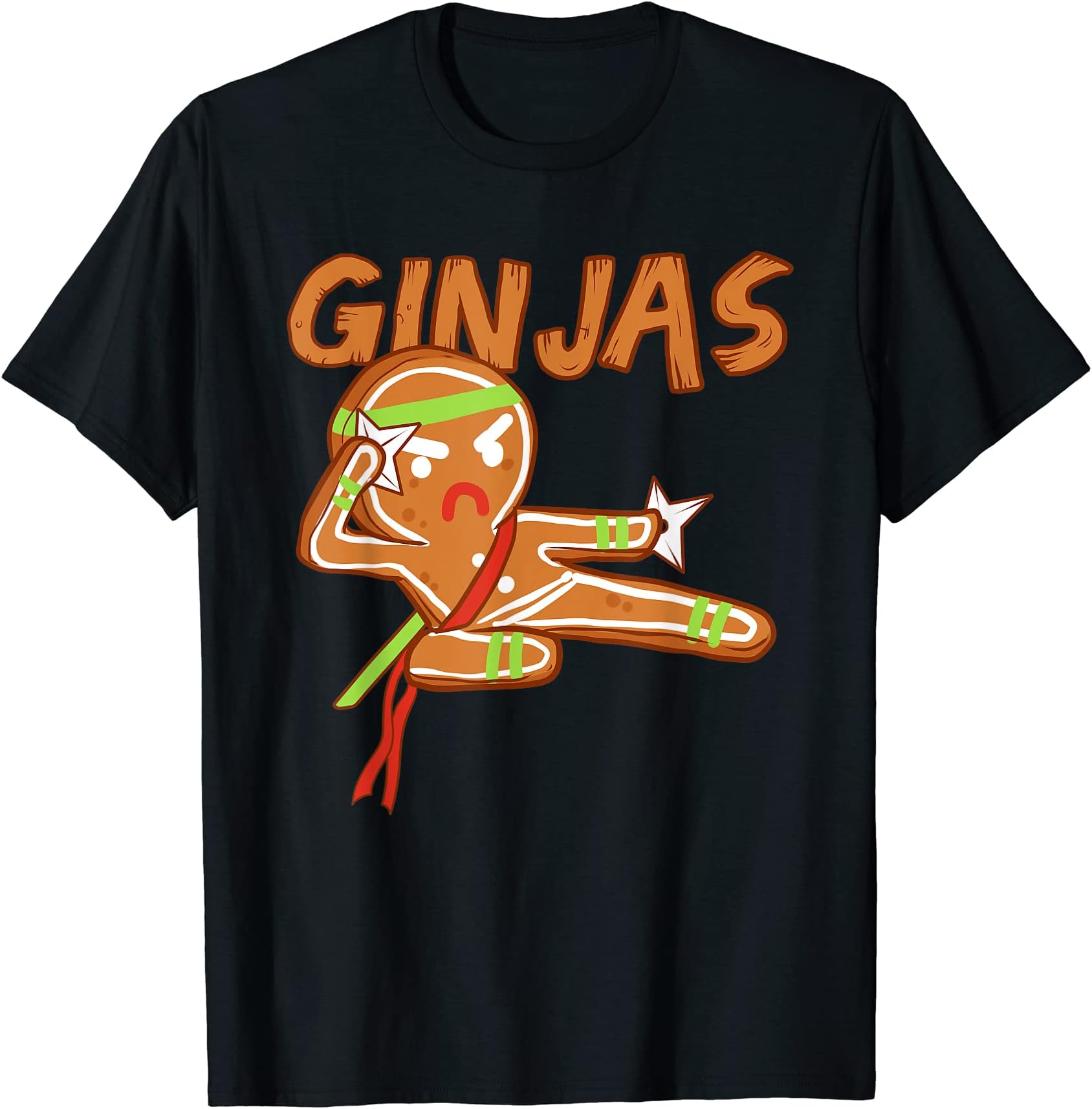 Ginjas Gingerbread Ninjas t-shirt Funny Christmas T-Shirt