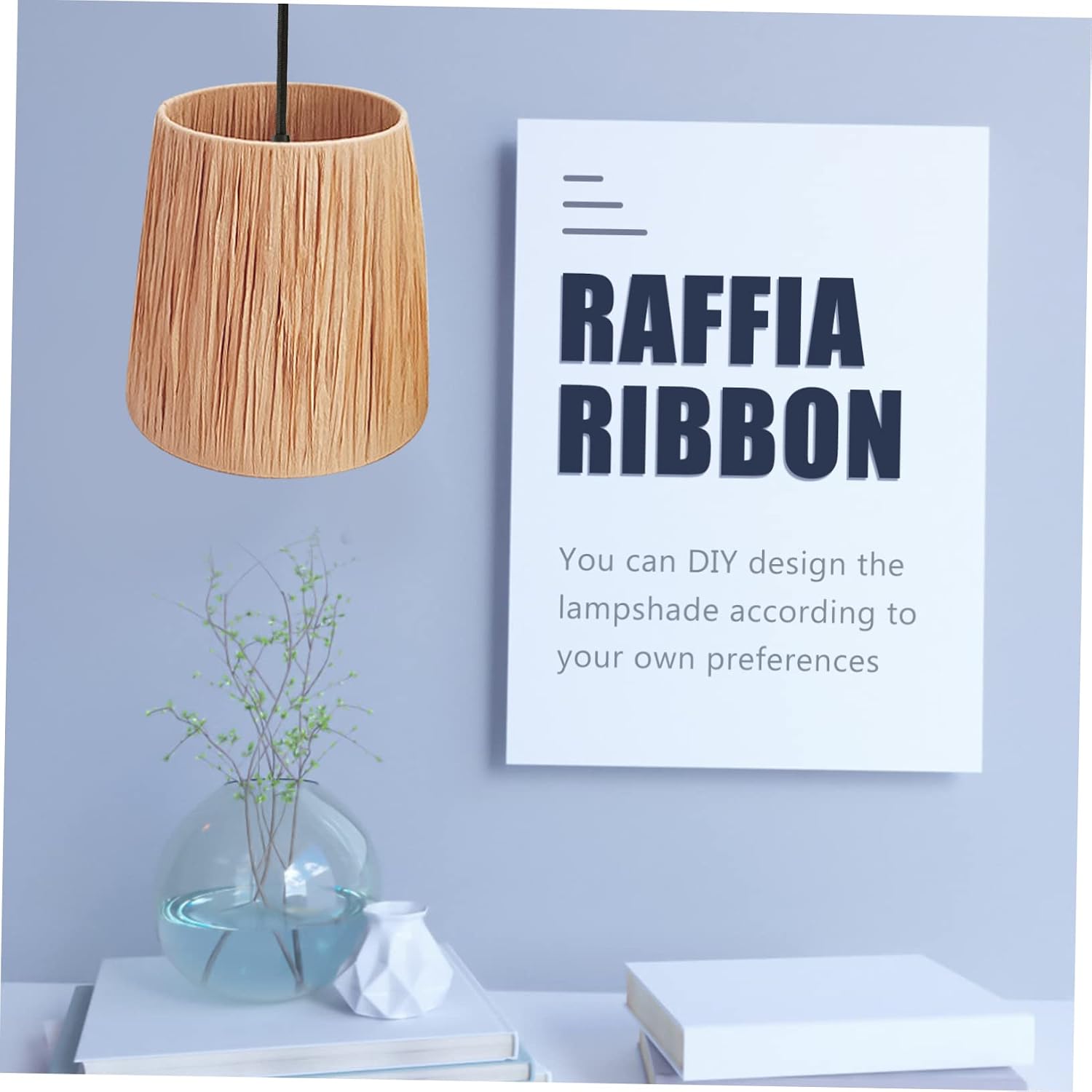 Raffia Ribbon Twine String 2 Rolls for DIY Lamp Shade Craft