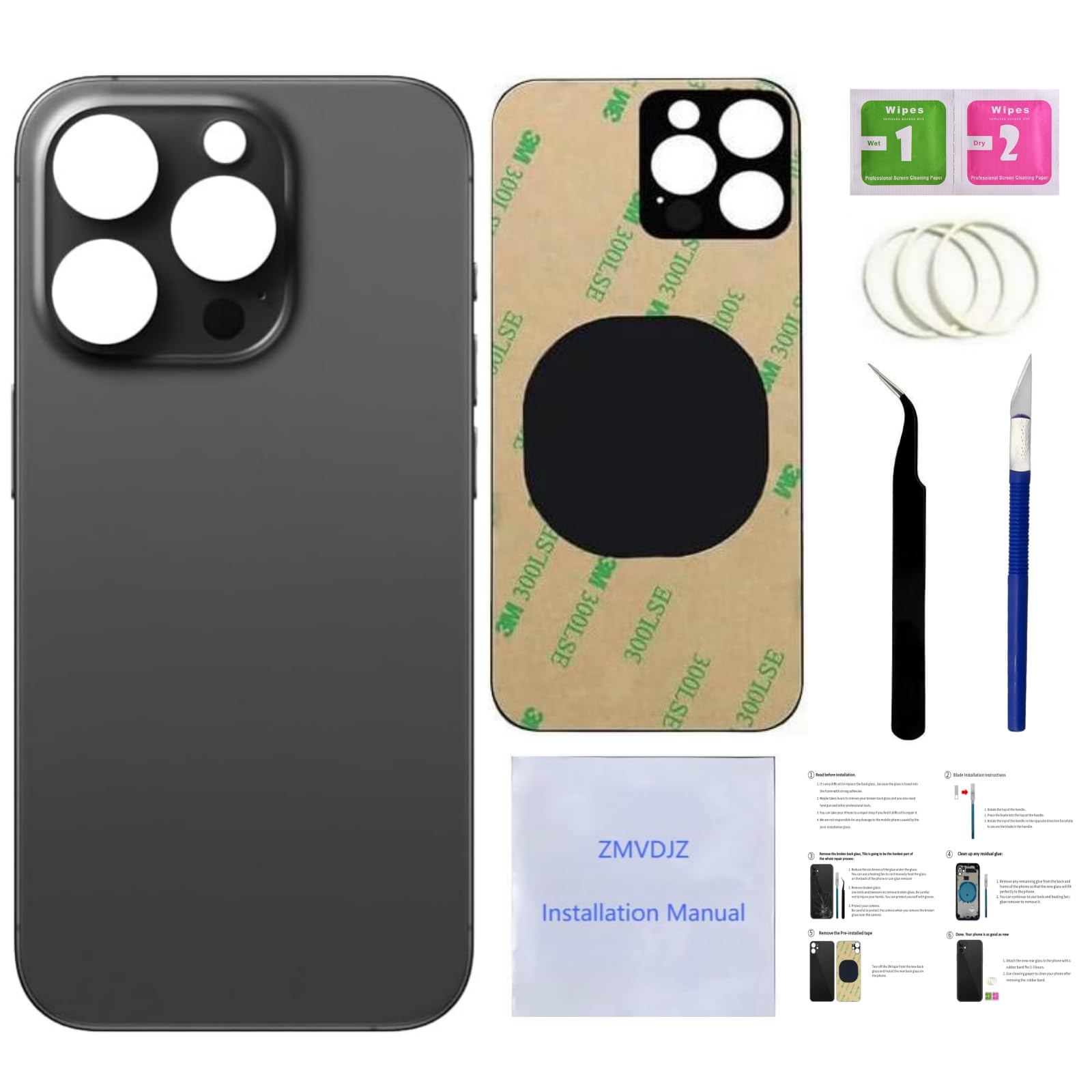 Amazon.com: 15 Pro Back Glass Replacement for iPhone 15 Pro Back