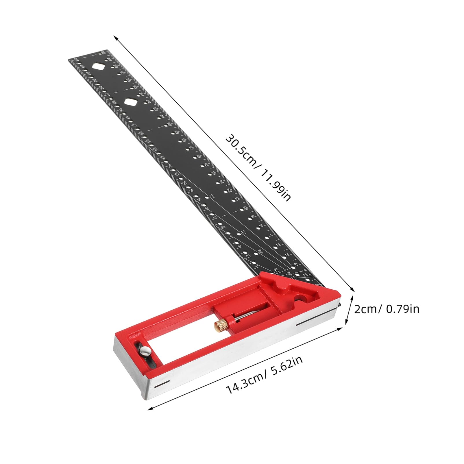 KALLORY Swing Angles Protractor Multi Angle Measuring Tool for Woodworking Ruler with Rotatable Design for Construction and Renovation Projects