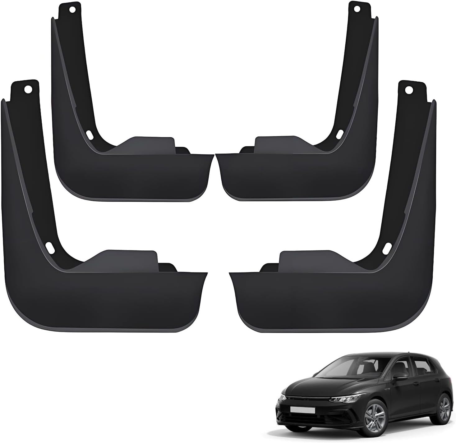 RSCBB 4 Pcs Car Mud Flaps Splash Guards for Volkswagen Golf 7 2018-2021, Easy Installation Mudguards Front Rear Mud Flaps Splashproof Waterproof Car Accessories