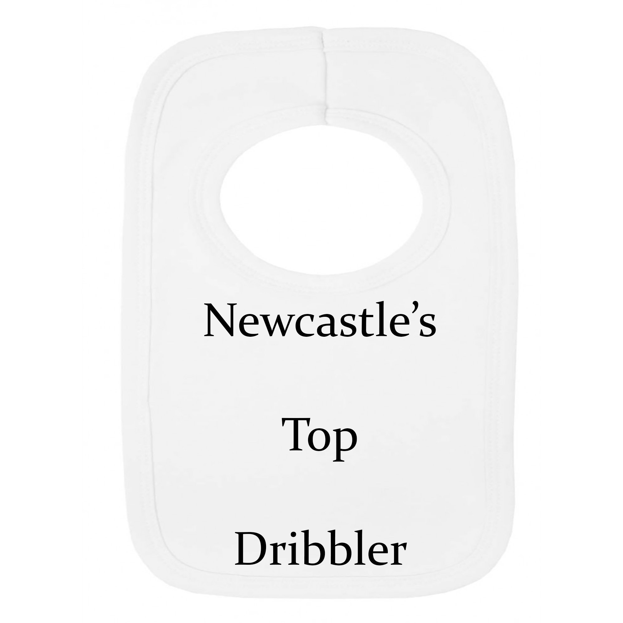 Personalised BIB - Newcastle UTD Style - TOP Dribbler (NO Stickers)- Beautifully Embroidered
