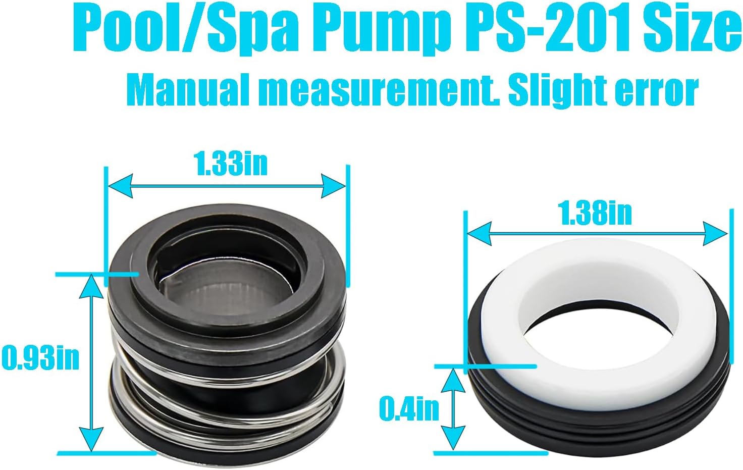 bizhala PS-201 3/4" Shaft Seal Replacement for Hayward Swimming Pool/Spa Pump PS-201 SPX1600Z2 AS201 (2/Pack) image 2 of 4 B0D451ZHPT