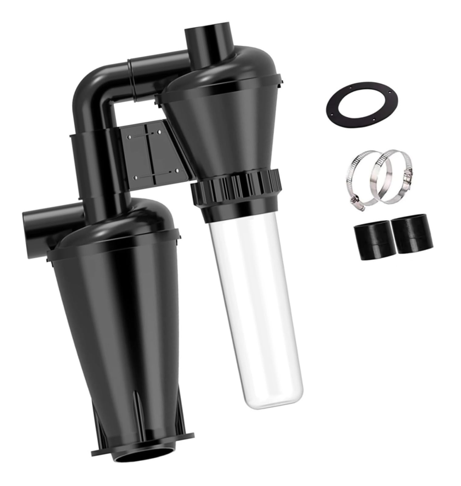 Colector de polvo ciclónico, recipiente separador de doble filtración de 50mm/2 pulgadas for carpintería, colector de polvo Industrial DIY(A Set of Filtration)