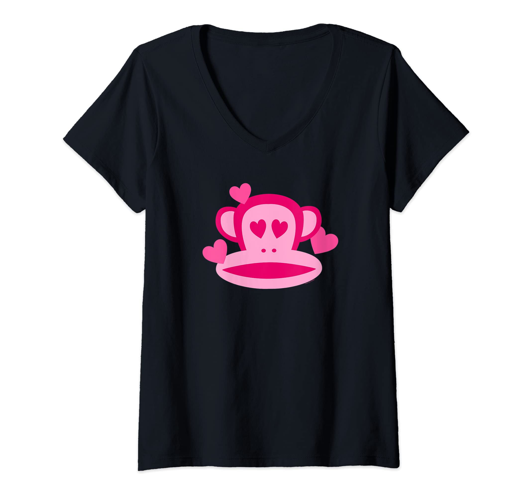 Paul FrankWomens Paul Frank Valentine's Day Julius Logo V-Neck T-ShirtOEKO-TEX STANDARD 100