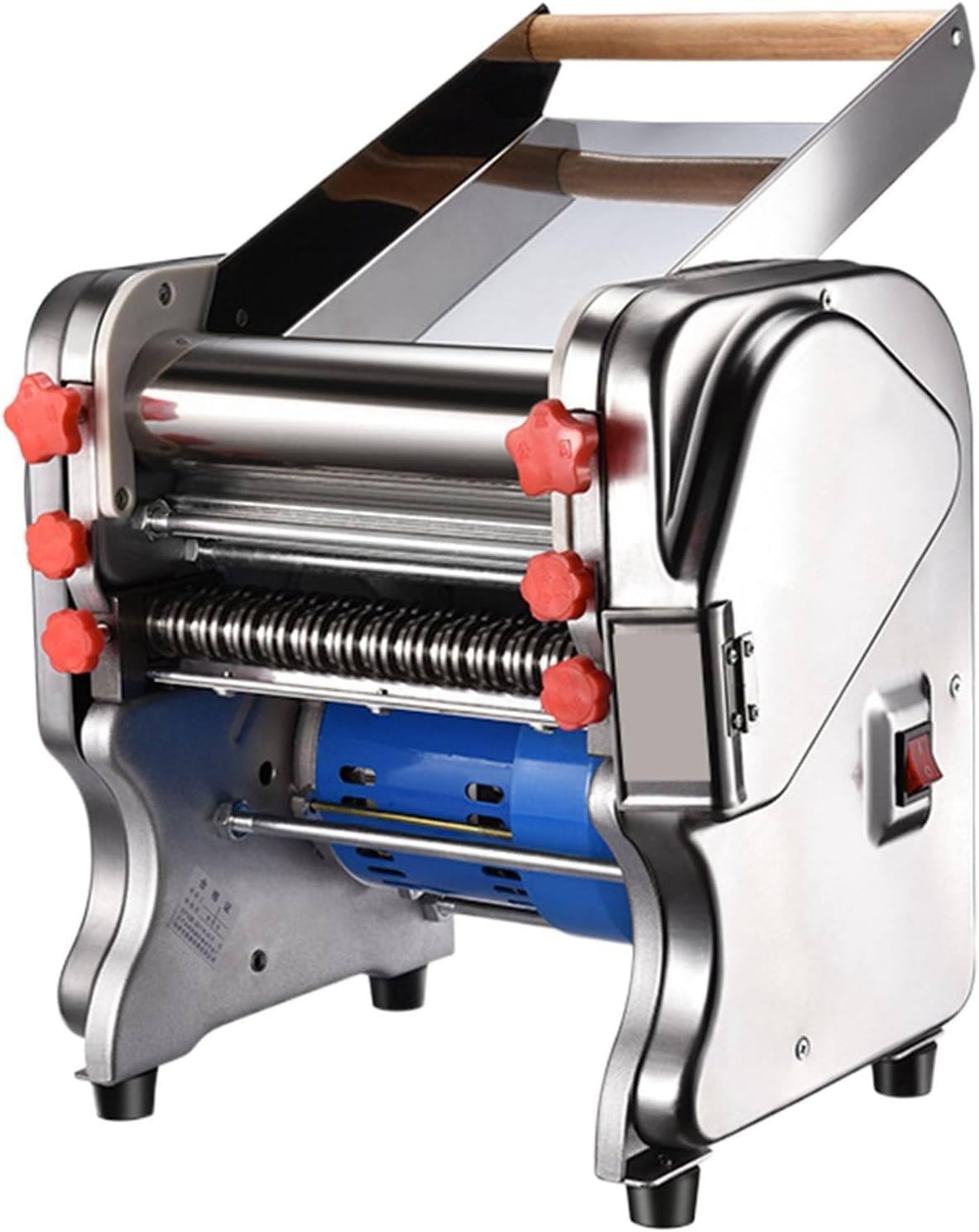 Eléctrica Máquina De Pasta Fresca Cortador De Masa De Acero Inoxidable,Máquina para Pasta Aparato Eléctrico,Ancho De La Pasta: 3/9 Mm,Plana 0.3-20mm Ajustes De Espesor 180