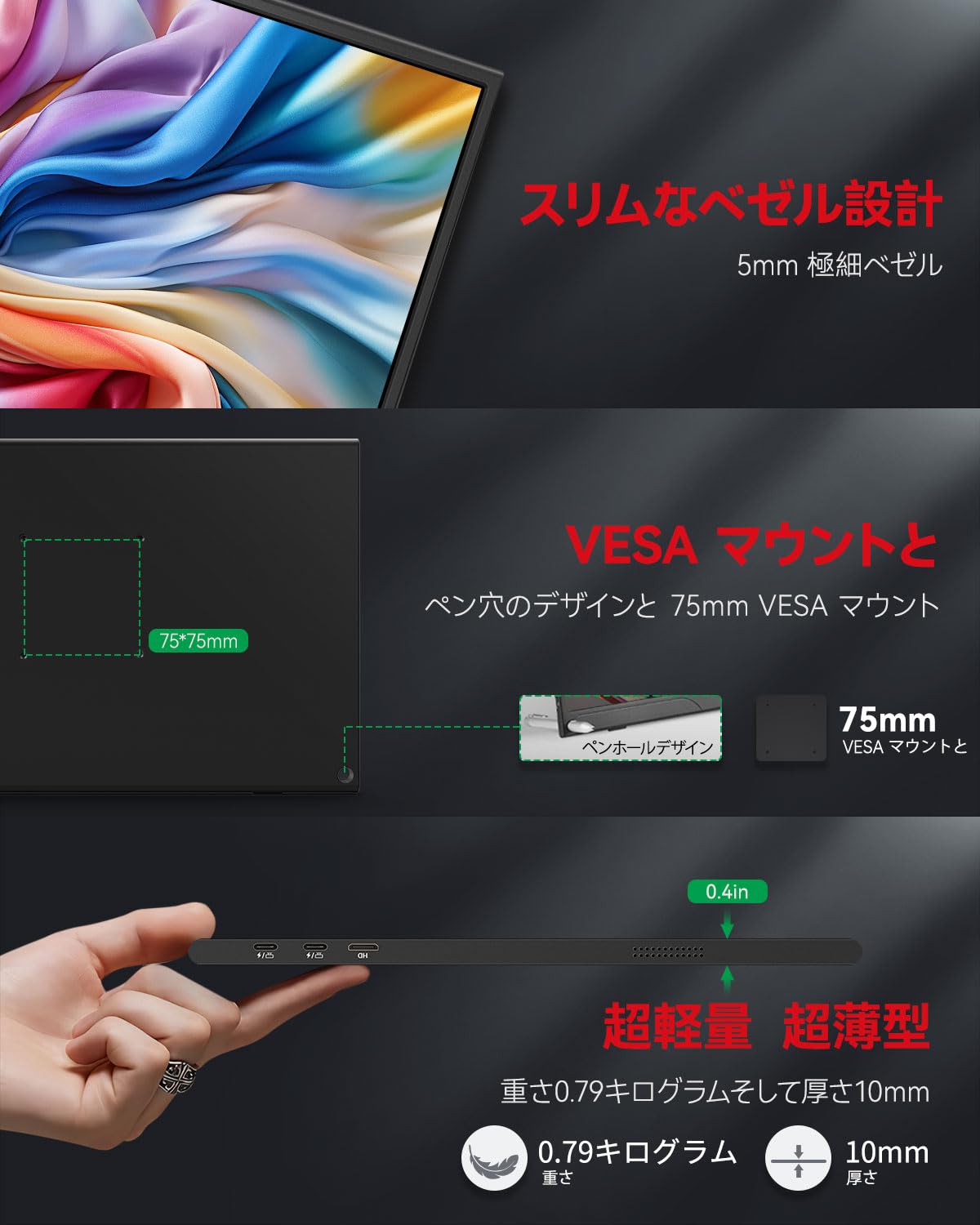 Intehill ポータブルモニター 15.6インチ　U15NB Amazon.co.jp: Intehill モバイルモニター 15.6 インチ 持ち運び