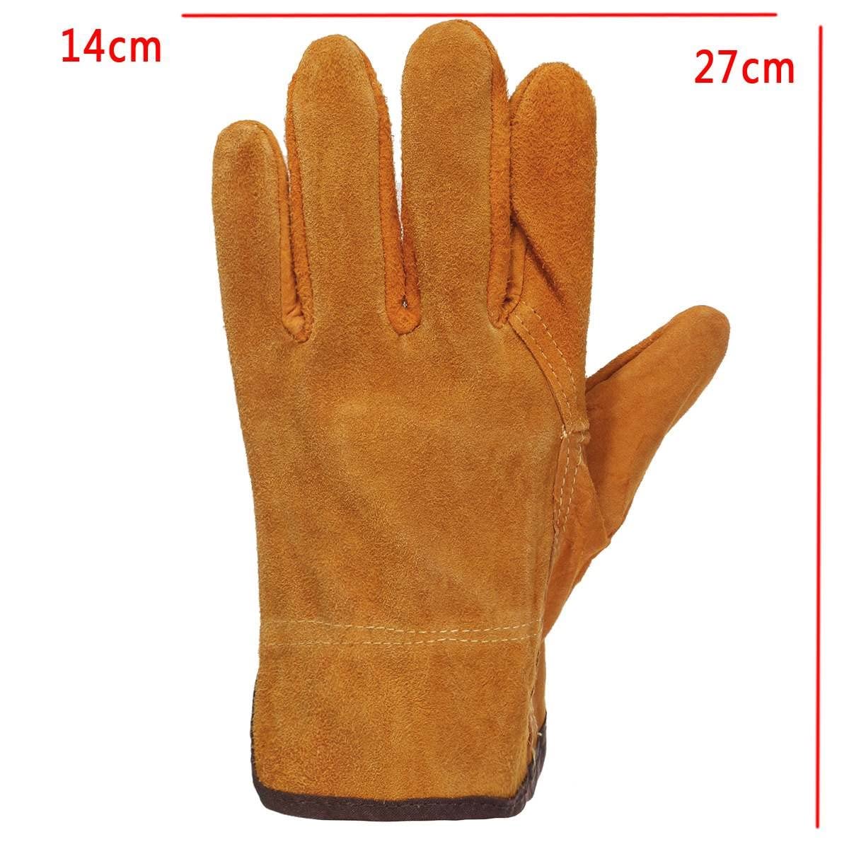 Work gloves Fireproof Cow Leather Welder Gloves Anti-Heat Work Safety Gloves For Welding Metal protective gloves for welding