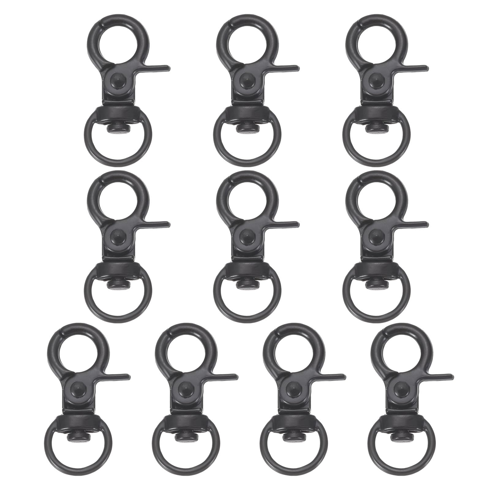PATIKIL 0.4"(10mm) Swivel Snap Hooks, 10Pcs Zinc Alloy Key Chain Clip Hooks Lanyard Snap Hook Pet Belt Clip Clasps for Crafts Straps Webbing Backpack Keychain Jewelry Making