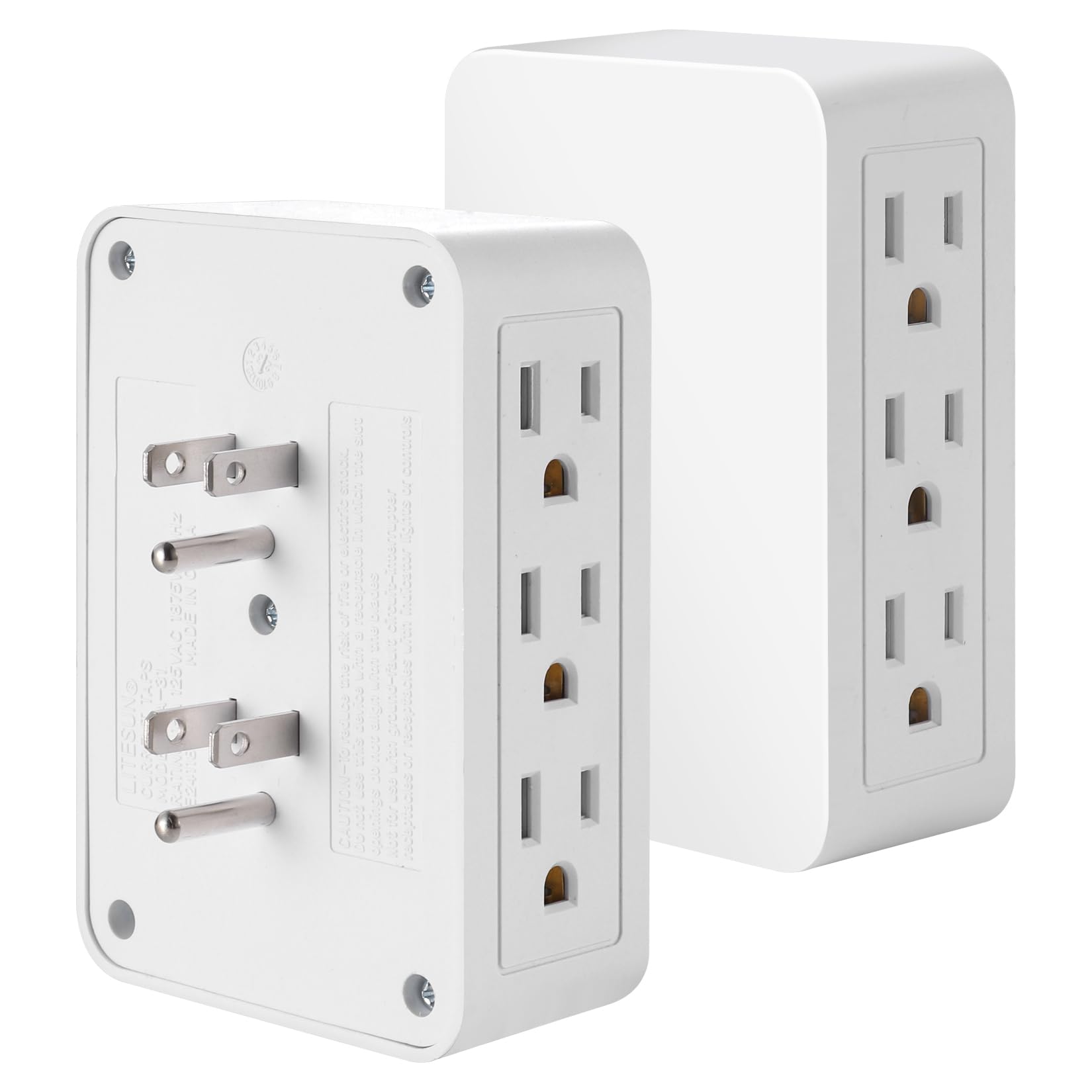 6 Outlet Wall Adapter - Slim & Safe -9 6 Outlet Wall Adapter - Slim & Safe -9