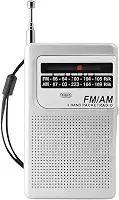 Rádio Portátil AM/FM 2 Bandas Recarregável USB Tipo-C com Antena Retrátil 180° e Entrada para Fone de Ouvido Radinho De Bolso [VALUANCE]