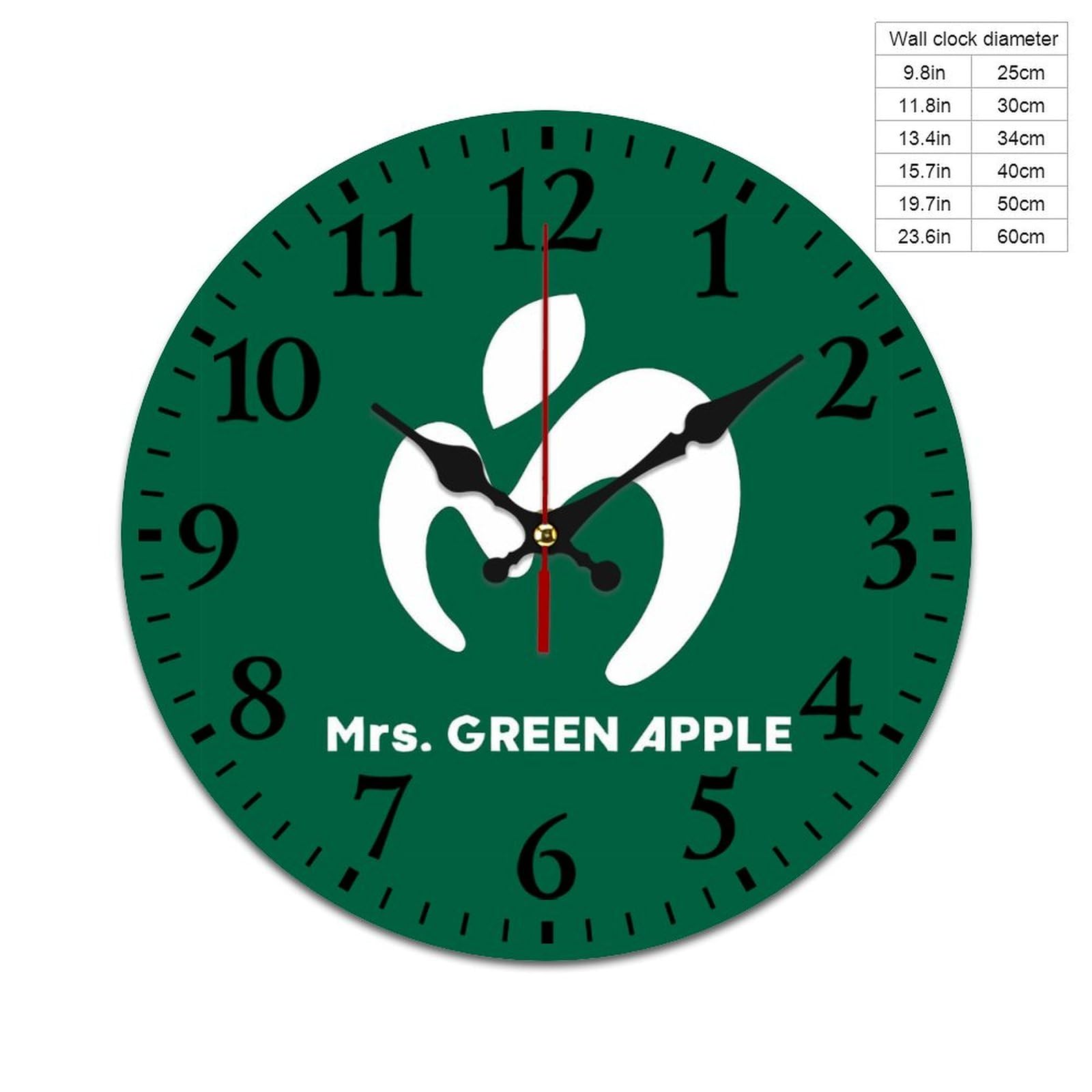 Amazon.co.jp: ミセスグリーンアップル 壁掛け時計 丸型デジタル 卓上