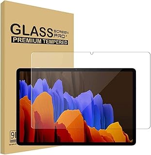 شاشة حماية لموبايل سامسونج جالاكسي تاب S7 بلس 12.4 بوصة SM-T970 SM-T975 من الزجاج المقوى المقاوم للخدش - شفافة متعدد الألوان