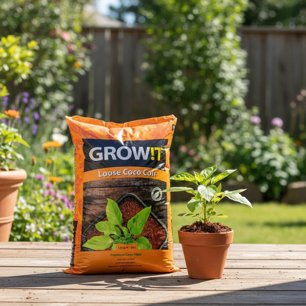 Amazon.com: GROW!T JSCMIX15 GROWT Premium Coco Coir, Loose Cubic