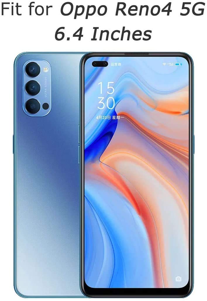 CHENYING Custodia per Oppo Reno4 5G Cover Magnetica Adsorbimento Bumper Metal Ultrasottile 360 Gradi Full Body Protezione Cover Vetro Temperato Trasparente Copertura a Schermo Intero Case Cover,Blu