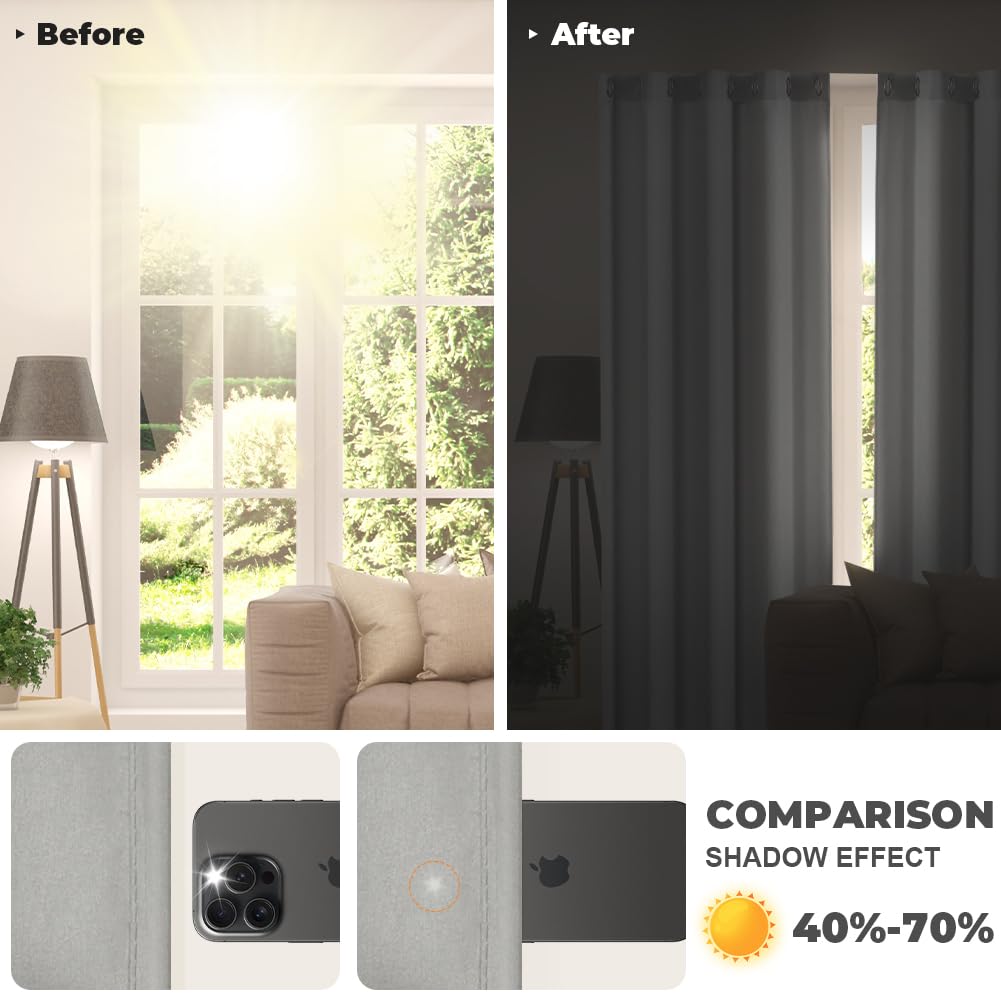 Alaoo Semi Transparent Sheer Curtains - Image 2