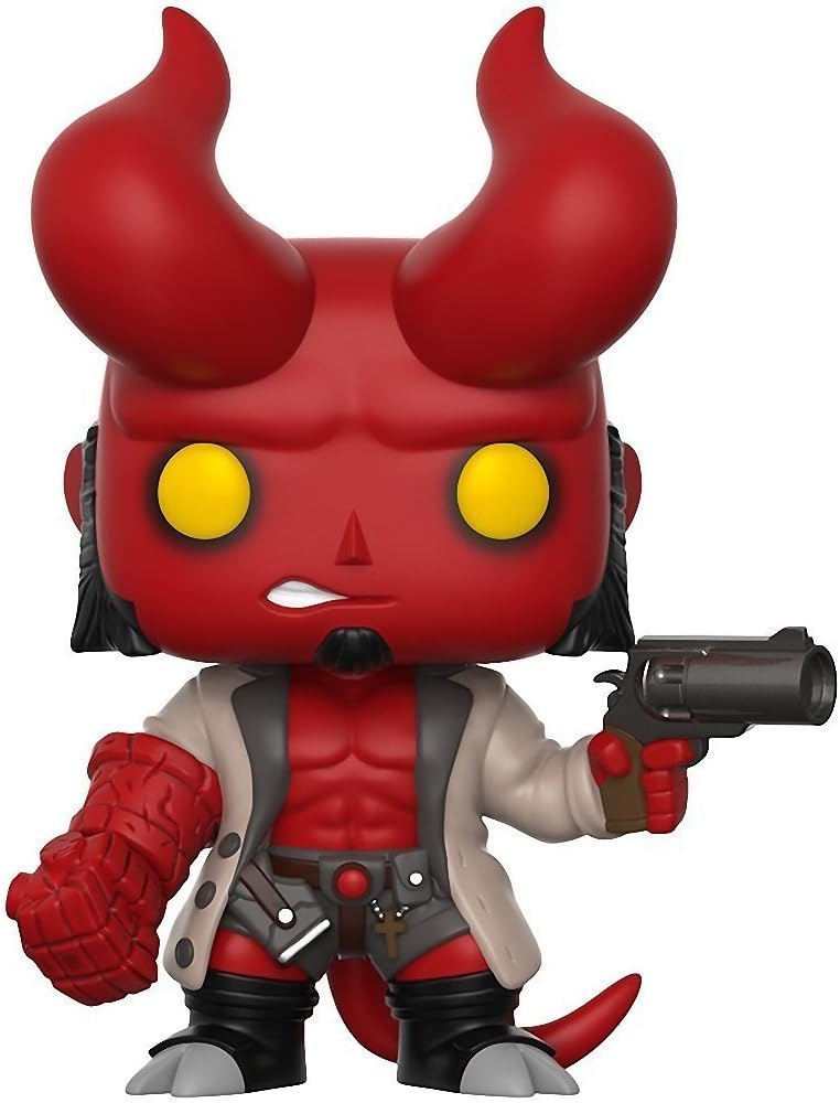 POP Funko Comics: Hellboy - Hellboy with Horns Limited Edition Chase Vinyl Figure Vinyl Figure (Includes Compatible Box Protector Case)