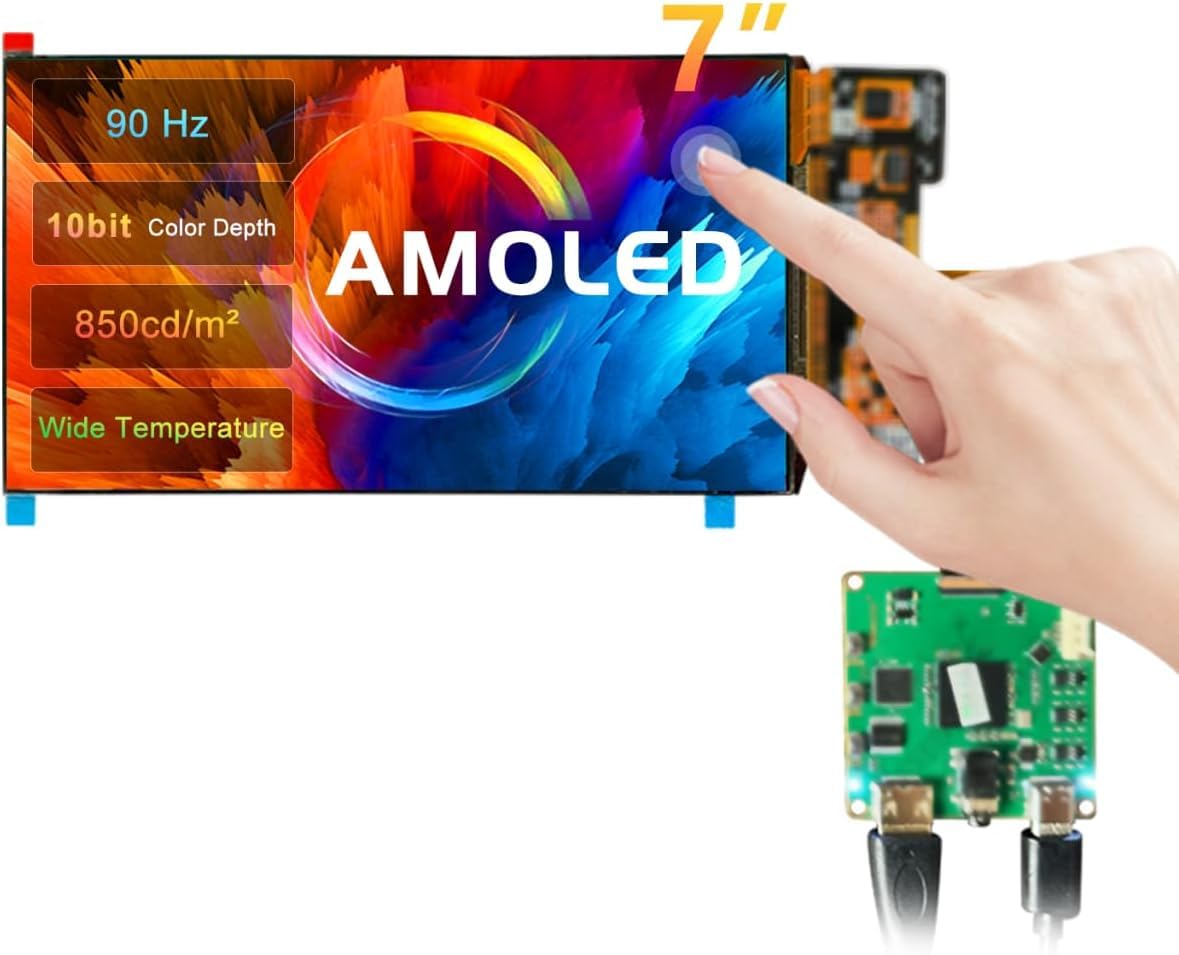 Amazon.co.jp: 7インチ ポータブルモニター タッチスクリーン、ミニ