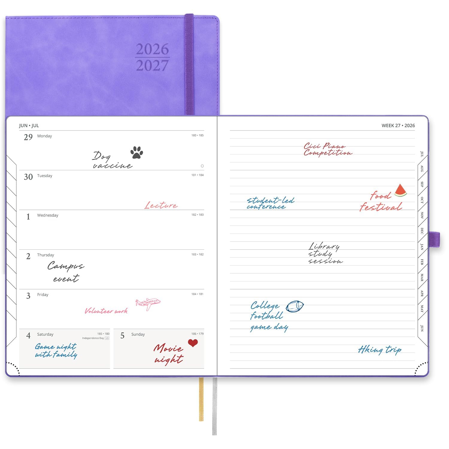 POPRUN Weekly Planner 2026-2027 (Large 8.5''x 10.5'') Calendar Notebook โ image 1