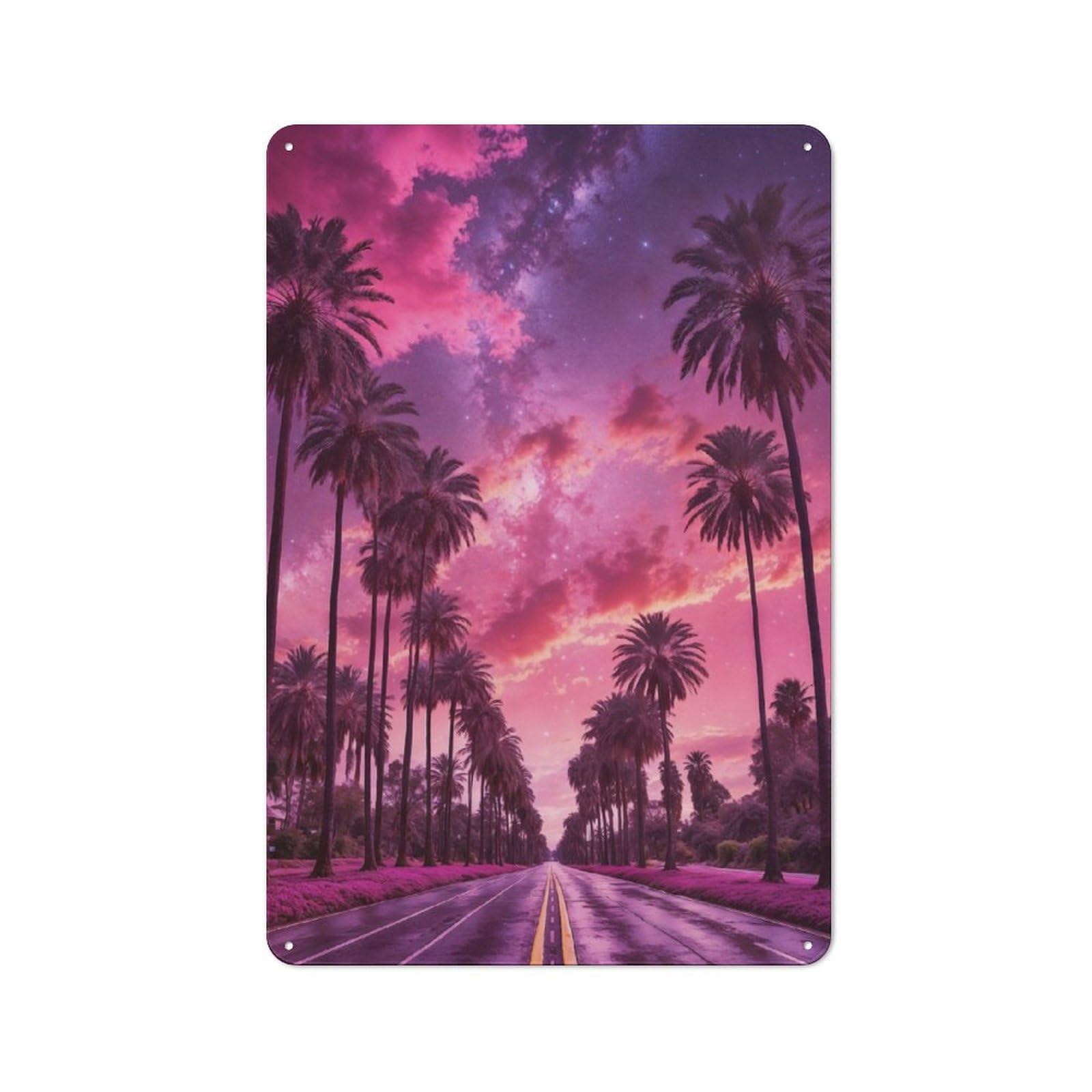 Junmoney Sunset Paradise Retro-Style Tin Sign 30X20cm Featuring For Home Bar Wall, For Garage, Workshop And Man Cave Decoration