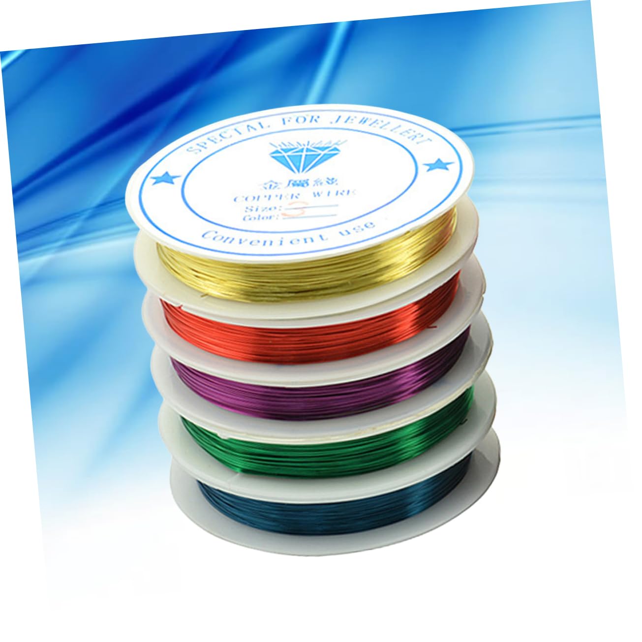 EXCEART 2 Set Di Filo Per Gioielli Artistici Da 0 5 Mm Di Filo Di Rame Flessibile Per Artigianato Per La Creazione Di Gioielli E Progetti Di Perline 5 * 2