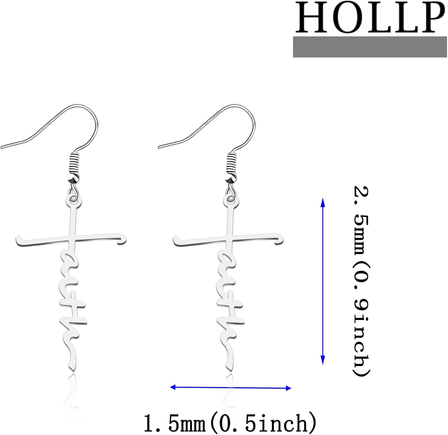 HOLLP Cross Prayer Earrings Christian Belief Jewelry Cross Prayer Earrings Jewelry With Card image 2